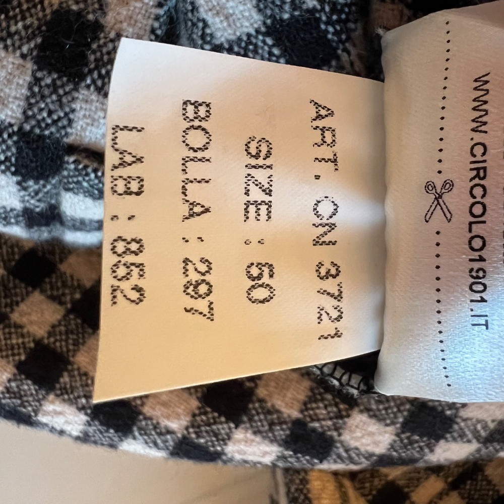 CIRCOLO 1901 Black White Check Blazer Italian Knit Jacket Gingham Stretch Tailor - Picture 13 of 16